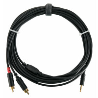 Pronomic Stage J3RC-6m Cavo audio 3,5mm jack stereo/RCA 6m nero