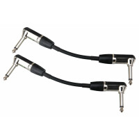 Pronomic Stage INST-A-015 Patch cable (cablede conexion) con enchufe de angulo 0,15 m, Set de 2