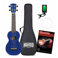 Mahalo U-Smile Serie Sopran-Ukulele Blau Set