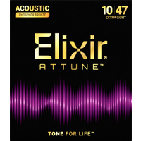 Elixir Attune Phosphor Bronze Acoustic Guitar Strings Extra Light 10-47