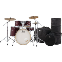 Pearl Export EXX705NNBR/C864 Drumkit Satin Scarlet Set con Borse