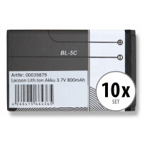 Lacoon BL-5C Batería de iones de litio 1020mAh 3,7V set 10 unidades