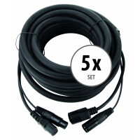 Set de 5 cables híbridos Pronomic Stage IECD-10 DMX (10 m)