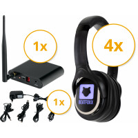 Beatfoxx SCBS-41 Silent Disco V2 Band Set mit 4 Kopfhörern und 1 Sender