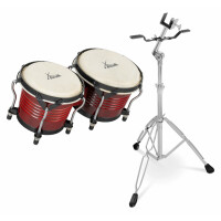 XDrum Bongo Pro Rosso con Supporto