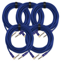 Set de 5 cables para instrumentos Pronomic Trendline INST-6B, 6 m en azul