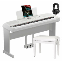 Yamaha DGX-670 WH Portable Piano Weiß Home Set