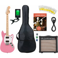 Squier Sonic Mustang Flash Pink Starter Set