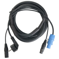 Pronomic Stage EUPPD-2.5 Hybride kabel Euro/PowP/DMX Schuko/Powercon compatible + DMX 3-pin, 2,5m