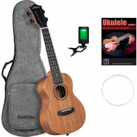 Cascha Konzert Ukulele Mahagoni Solid Set