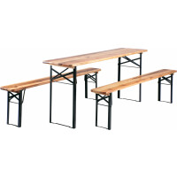 Stagecaptain Hirschgarten biertuinset 2x bank en tafel, lengte 170 cm