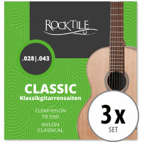 Rocktile cuerdas para guitarra clásica pack de 3