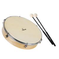 XDrum HTM-12S 12" Tamburello con pelle naturale Set con Bacchette