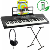 Teclado piano inalámbrico McGrey 6170 Negro Set con soporte y auriculares