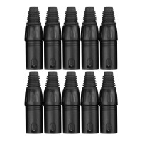 Pronomic set de clavijas XLR-macho 10 piezas negro