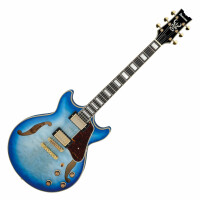 Ibanez AM93QM-JBB Hollowbody Jet Blue Burst