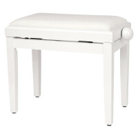 Banco para piano Classic Cantabile en blanco brillante