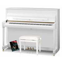 Kawai K-200 WH/P Klavier Weiß Hochglanz Set