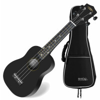 Classic Cantabile US-100 BK Sopraan Ukelele set, zwart, incl. tas