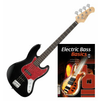 Rocktile Pro JB-30BK 70's Deluxe E-Bass SET + Noten + CD