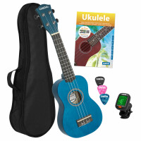 Cascha 3971 Sopran Ukulele Bundle Blau