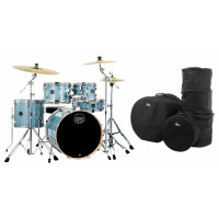 Mapex Venus Fusion Drumkit Aqua Blue Sparkle Taschen Set