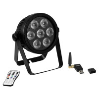 Eurolite LED 7C-7 Silent Slim Spot QuickDMX Set