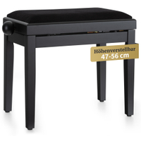 Classic Cantabile Pianobank Schwarz Matt  - Retoure (Zustand: gut)