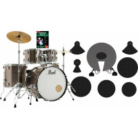 Pearl RS525SC/C707 Roadshow Drumset Bronze Metallic Beginner Set