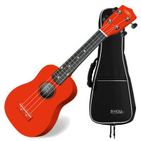 Classic Cantabile US-100 RD Sopraan Ukelele set, rood, incl. tas