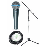 Shure Beta 58A Mikrofon Set+ Ständer+ Kabel