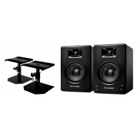 M-Audio BX4 Studiomonitor Tischstativ Set