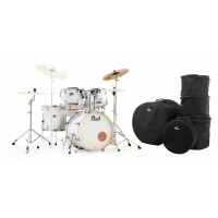 Pearl Export EXX725BR/C735 Drumkit Matte White Set mit Taschen