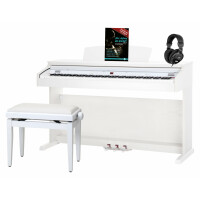 Classic Cantabile DP-50 WM Pianoforte digitale bianco opaco set con panca e cuffie