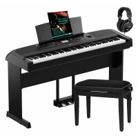 Yamaha DGX-670 B Portable Piano Schwarz Home Set