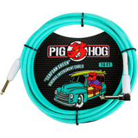 Pig Hog "Seafoam Green" Câble Pour Instrument 3 m Coudé