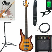 Ibanez SR375EF-BBT Fretless E-Bass Brown Burst Starter Set