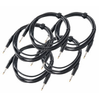 Pronomic Stage INST-3 cable de clavija jack 3 m negro, Set de 5x