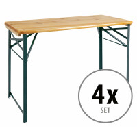 4x set Stagecaptain BBT-119 Hirschgarten tuintafel 119 cm natuur