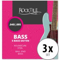 Rocktile Cordes de Basse Électrique, lot de 3