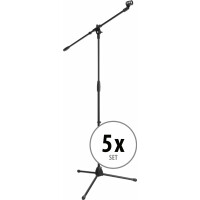 McGrey MBS-01 Mikrofonständer mit Galgen und Mikrofonklemme 5x Set