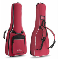 Rocktile Funda guitarra clásica 1/2 correas acolchadas tipo mochila burdeos