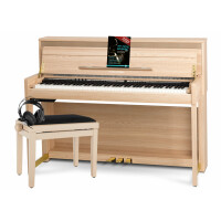 Classic Cantabile UP-1 LA Staande Digitale Piano Lichte Eik Set met Pianobank en Hoofdtelefoon