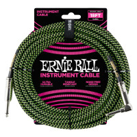 Ernie Ball 6082 Instrumentenkabel 5,49 m Schwarz/Grün