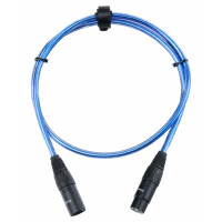 Pronomic Stage câble pour microphone XLR (1 m) ? bleu métallique