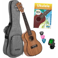 Cascha 2036 Premium Mahagoni Konzert Ukulele Bundle