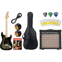 Squier Affinity Stratocaster FMT HSS Black Burst Starter Set