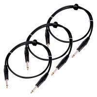 set van 3 Pronomic Stage INST-1 instrumentenkabel klink 1m zwart