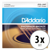 D'Addario EJ38 12-String Light 3x Set