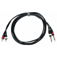 Pronomic J4RC-3 Audiokabel Stereo 6,3 mm Klinke/Cinch 3 m